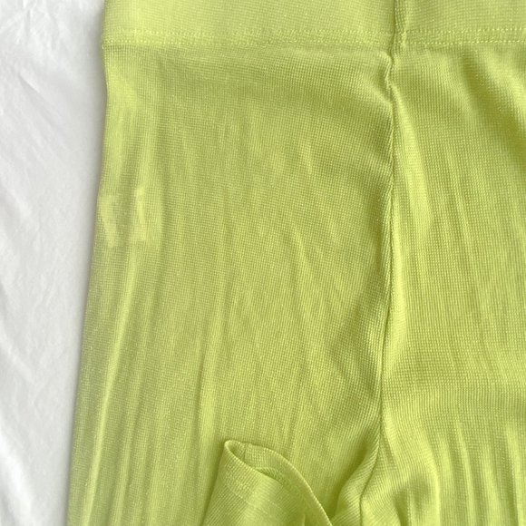 Hottie Couture Women's Green Stretchy High Waisted Flared Leg Pant - Picture 9 of 10